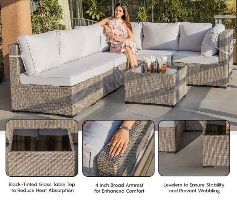 Image 5 for Lennon Wicker Modular 6 Seater Outdoor Set With Coffee Table