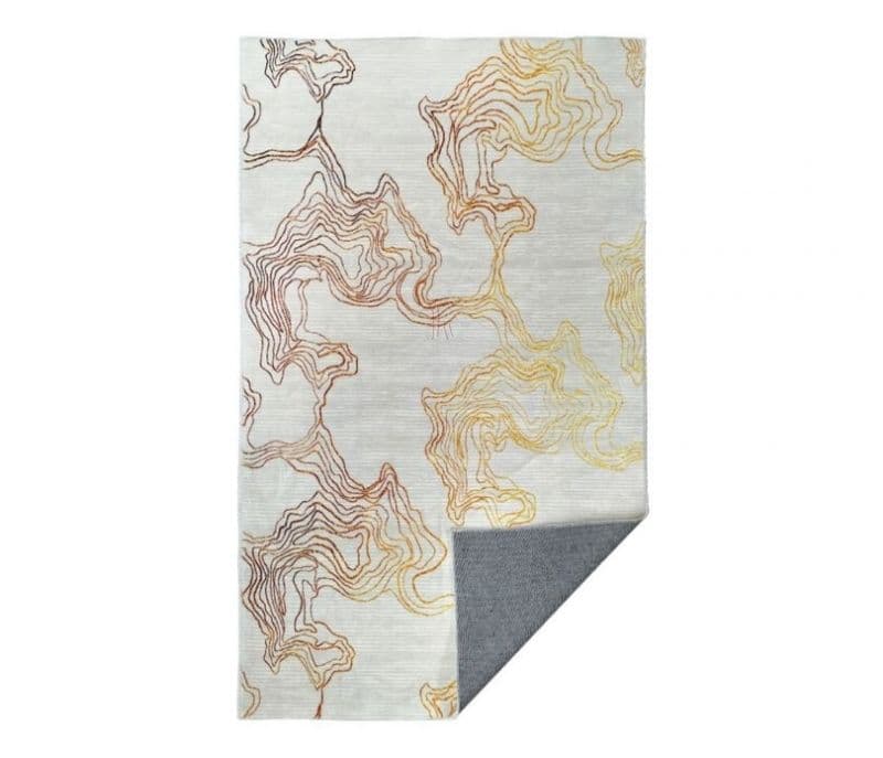 Image 2 for Elena Weave Abstract Beige Polyster 20 Knots Floor Carpet
