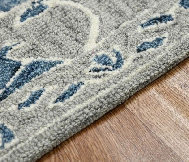 Image 4 for Hannah Pile Floral Hand-Tufted Kashmiri Wool Carpet for Living Room 8X10 Feet