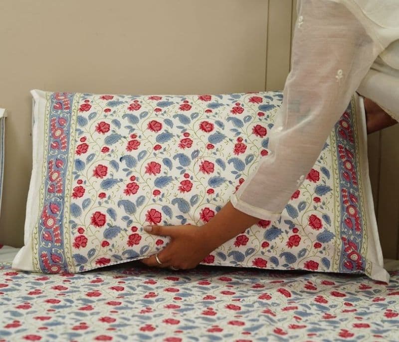 Image 8 for Kalani 200 TC Double Bed Sheet - Bloom Shay Cotton Bedsheet King Size With 2 Pillow Cover