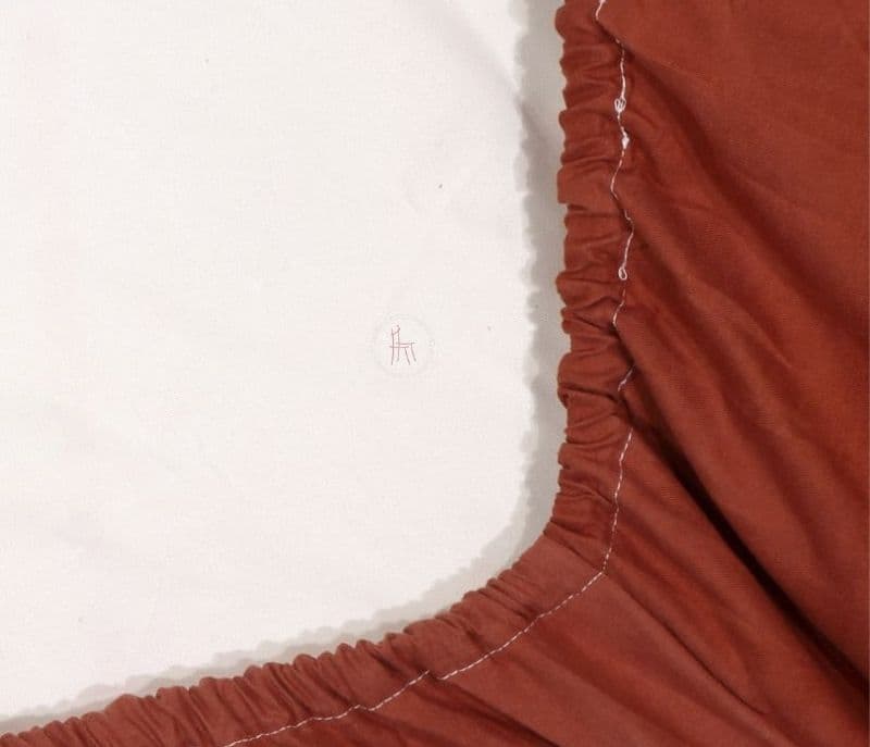 Image 3 for Elodie Brown Geometric TC Cotton Blend Super King Size Fitted Bedsheet with 2 Pillow Covers