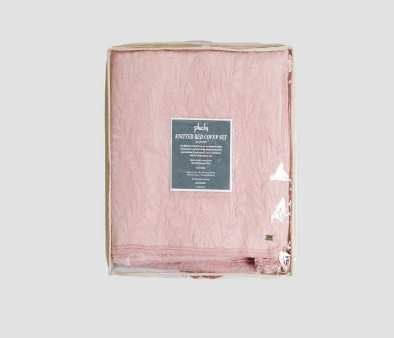 Image 5 for Carmen Floral 100% Cotton Knitted With Polyester Filling King Size Bed Cover with 2 Pillow Covers