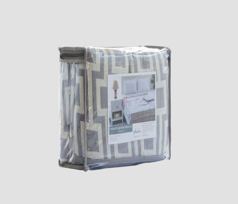 Image 4 for Dallas Box In Box 100% Cotton Knitted Single Bed AC Blanket- Set of 2