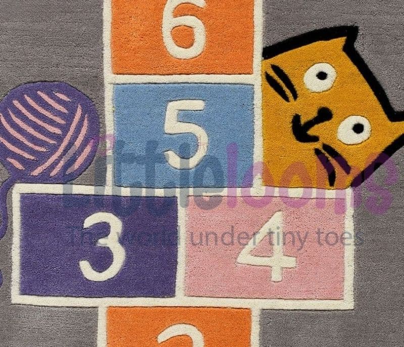 Image 3 for Madalyn Grey Hopscotch Kids Rug