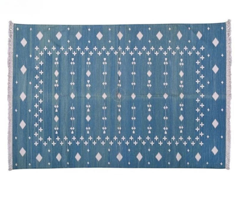 Image 3 for Sutton and Woven Jute Carpet Geometric Pattern Dhurrie Carpets For Living Room