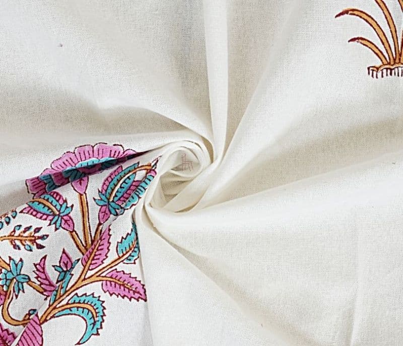 Image 2 for Lauren Pure Cotton Hand Block Printed Queen Size Bedsheet With 2 Pillow covers