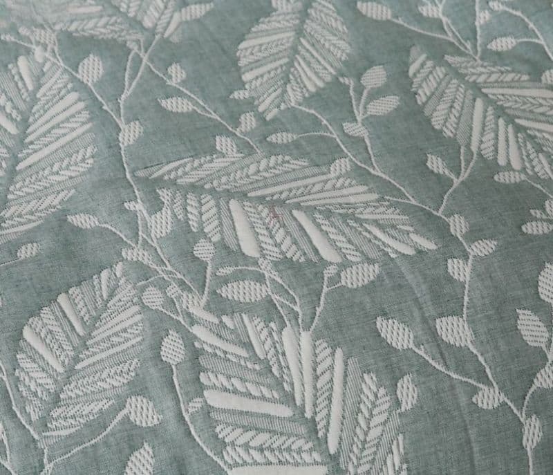 Image 4 for Thalia Abstract Leaves Weave Green and White Dohar