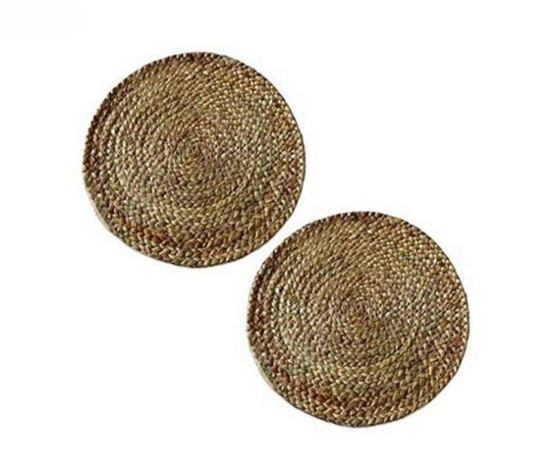 Image 4 for Amoura Jute Braided Round Table Placemats - Set of 2