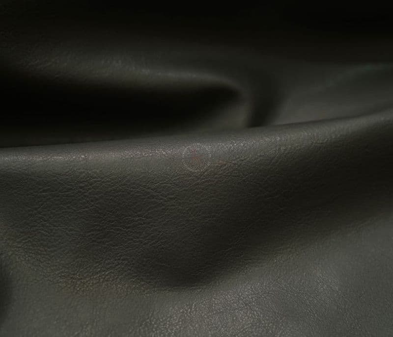 Image 4 for Elani Tar Black Plain Leatherette Fabric