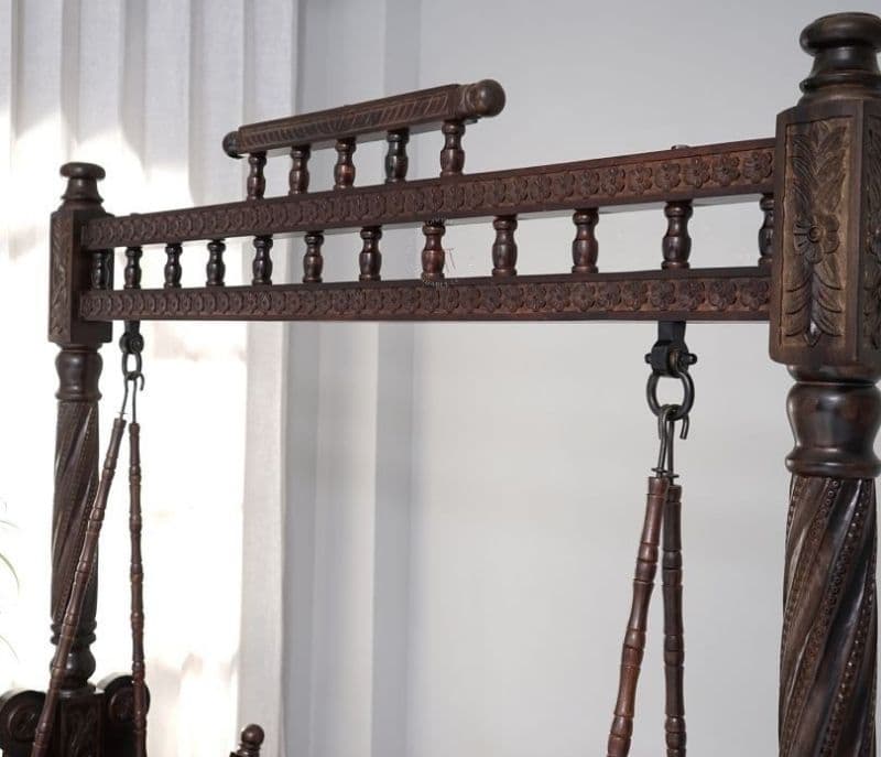 Image 3 for Antonella Wooden Swing Chair (Walnut Finish)