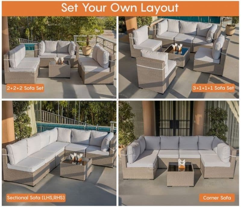 Image 4 for Lennon Wicker Modular 6 Seater Outdoor Set With Coffee Table