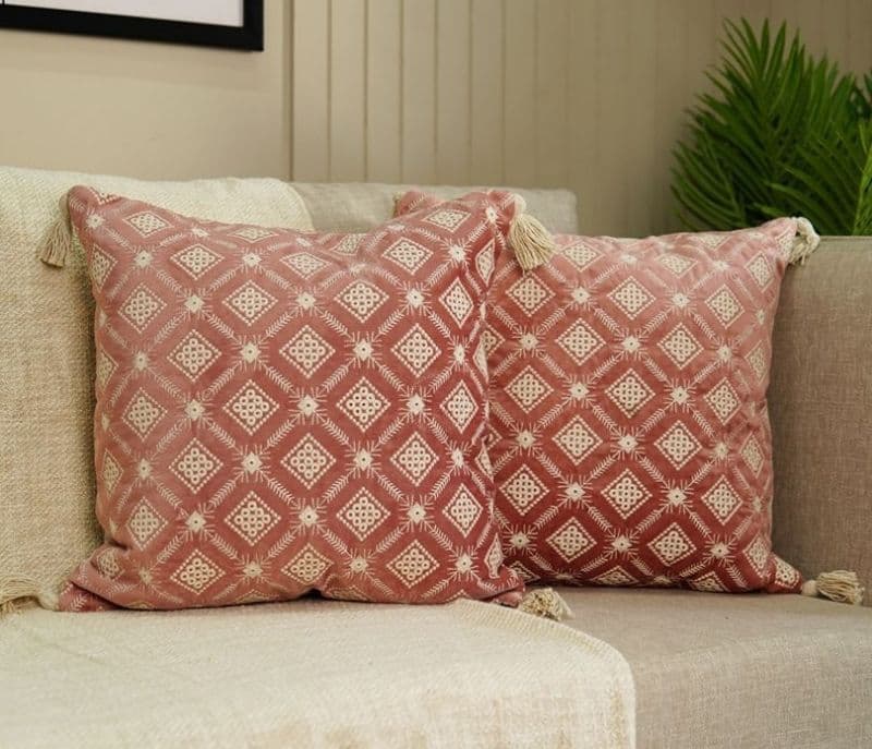 Image 3 for Daniela Soft Ethnic Design Set of 2 Embroidered Cushion Cover