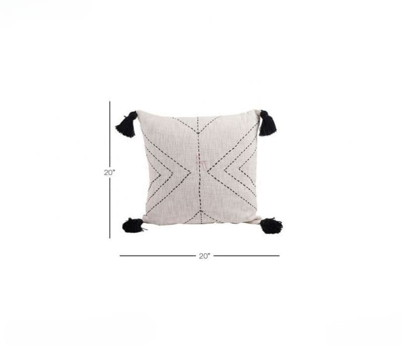 Image 6 for Alessia White Hand Work Cotton Cushion Covers - Set of 2