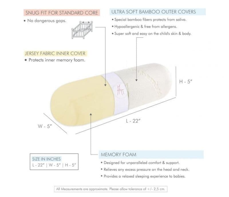 Image 5 for Khaleesi Baby Bolster With Removable Washable Organic Bamboo Cover