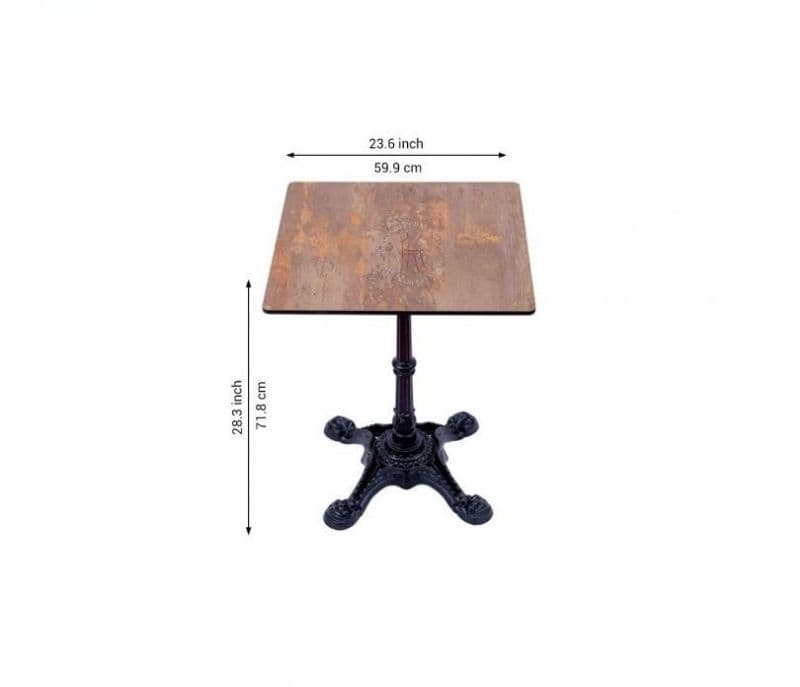 Image 6 for Alora Gloss Black Square Shape Outdoor Garden Table