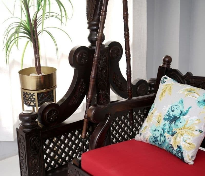 Image 2 for Antonella Wooden Swing Chair (Walnut Finish)