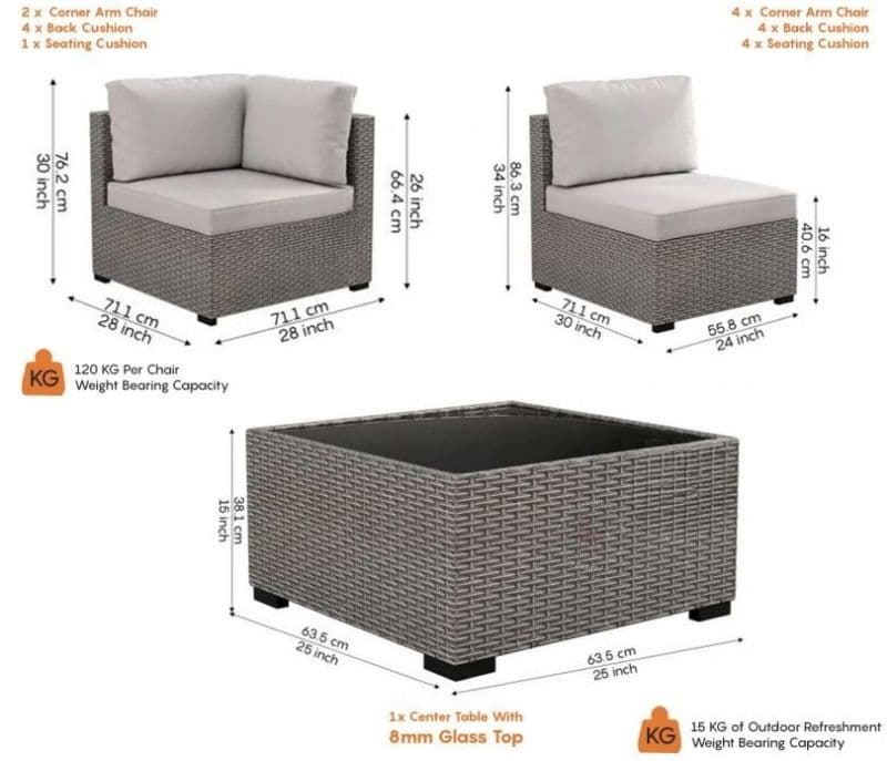 Image 6 for Lennon Wicker Modular 6 Seater Outdoor Set With Coffee Table