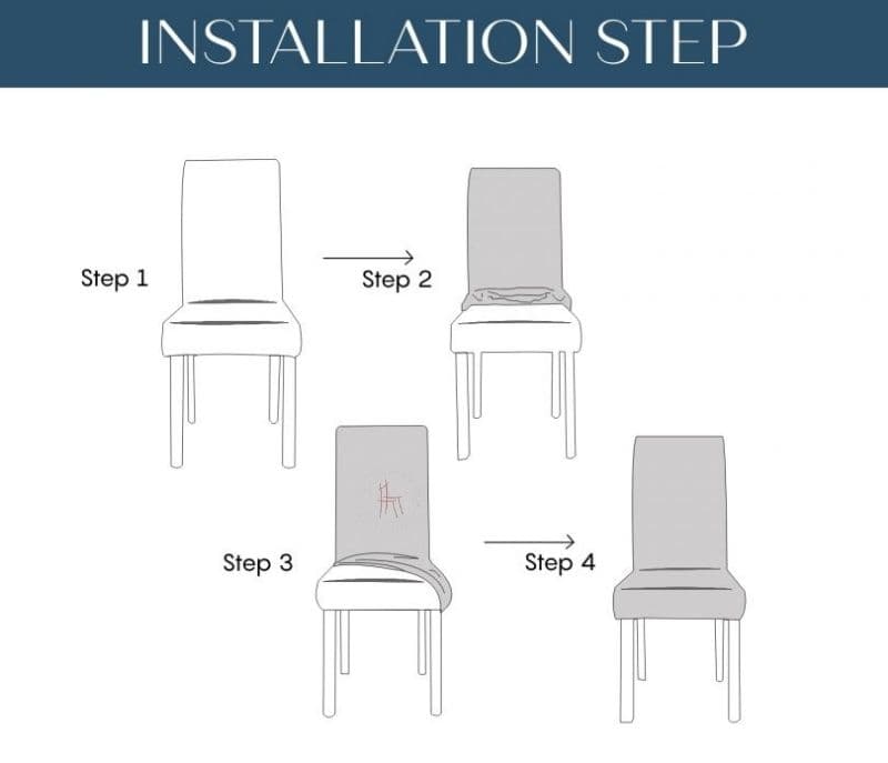 Image 11 for Scarlett Abstract Printed Polyester Spandex Dining Chair Cover Set Of 1