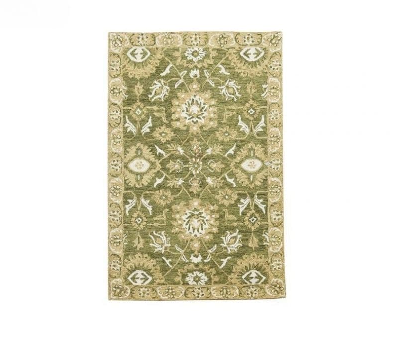Image 6 for Naomi Loop Pile Floor Carpet For Living Room 4 x 6 Feet Floral Hand-Tufted Wool Carpet