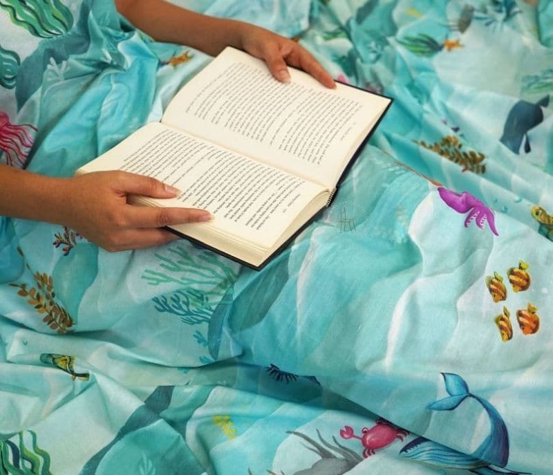 Image 13 for Mariella Seashore Flat Cotton Kids Bed Sheet King Size with 2 Pillow Covers