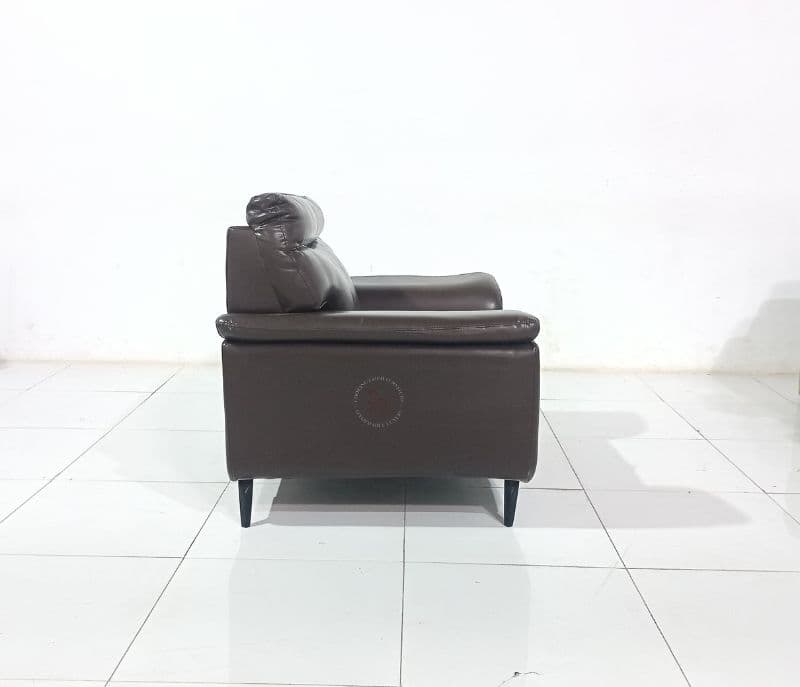 Image 4 for Leather Vette big brown sofa single seater (WH OTD)