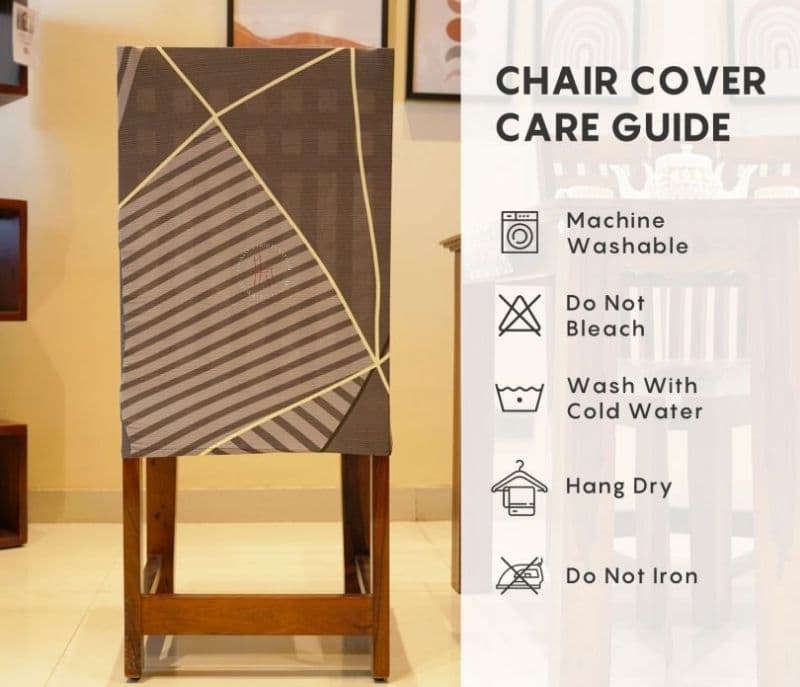 Image 10 for Scarlett Abstract Printed Polyester Spandex Dining Chair Cover Set Of 1