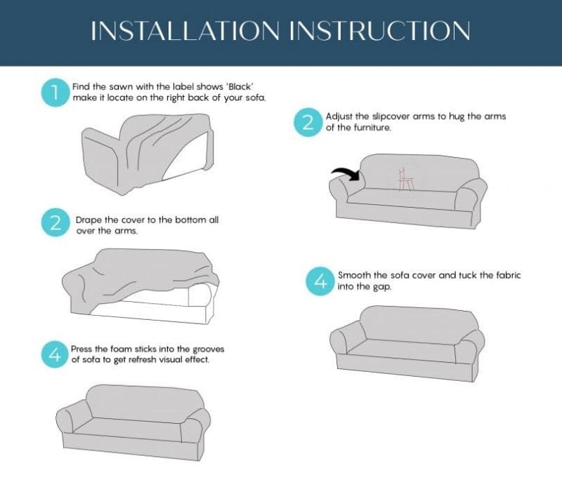 Image 6 for Sophia Classic Textured Solid Colored Polyester Spandex 3 Seater Sofa Cover