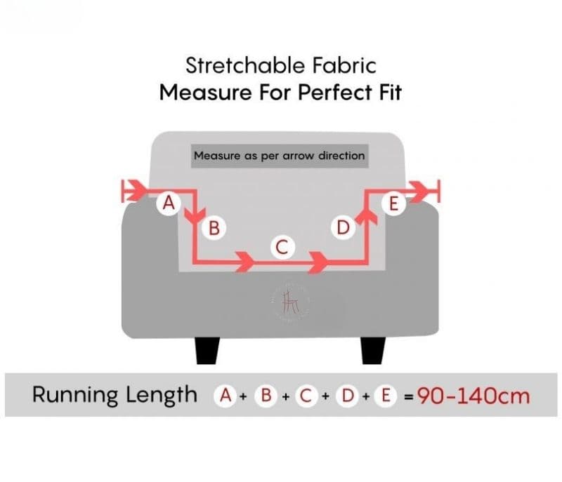 Image 7 for Chloe Printed Polyester Spandex 3+1+1 Sofa Cover Set (Blue)