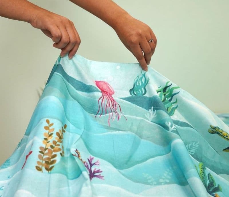 Image 11 for Mariella Seashore Flat Cotton Kids Bed Sheet King Size with 2 Pillow Covers