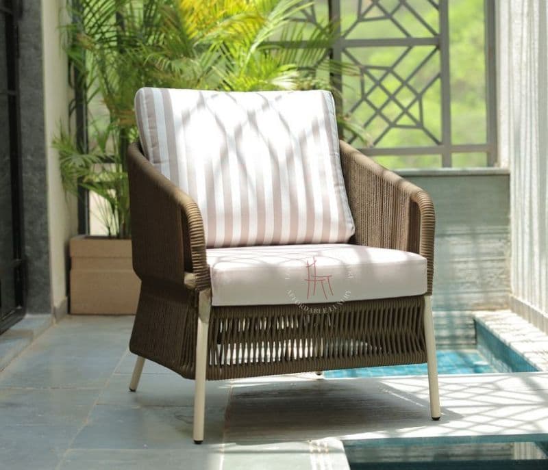 Velvet Single Seater Outdoor Garden Chair
