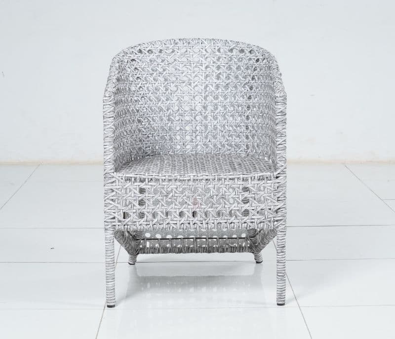 Image 7 for Eloise White And Wicker Outdoor Furniture Set With Table