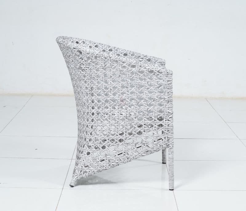 Image 8 for Eloise White And Wicker Outdoor Furniture Set With Table