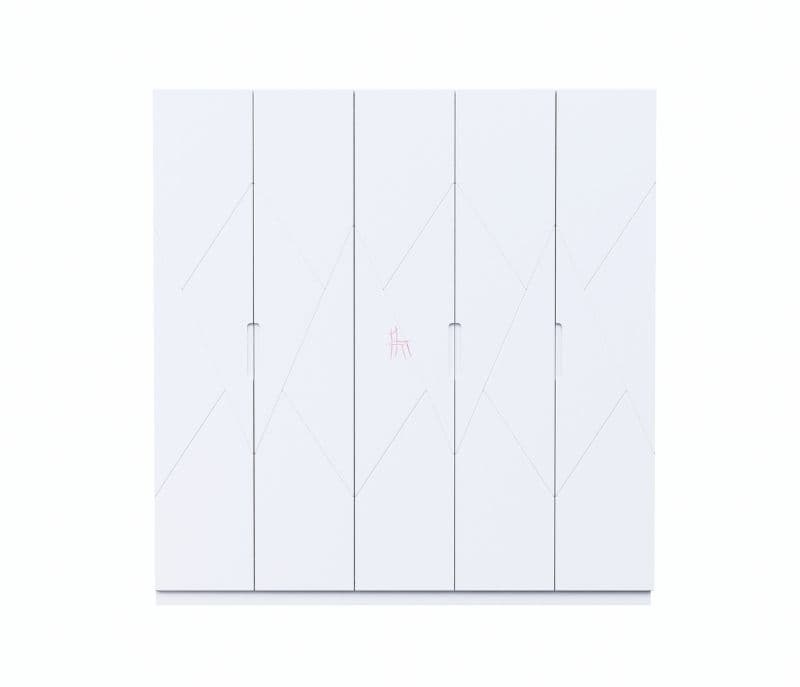 Image 3 for Lumina Engineered Wood Five Door Wardrobe