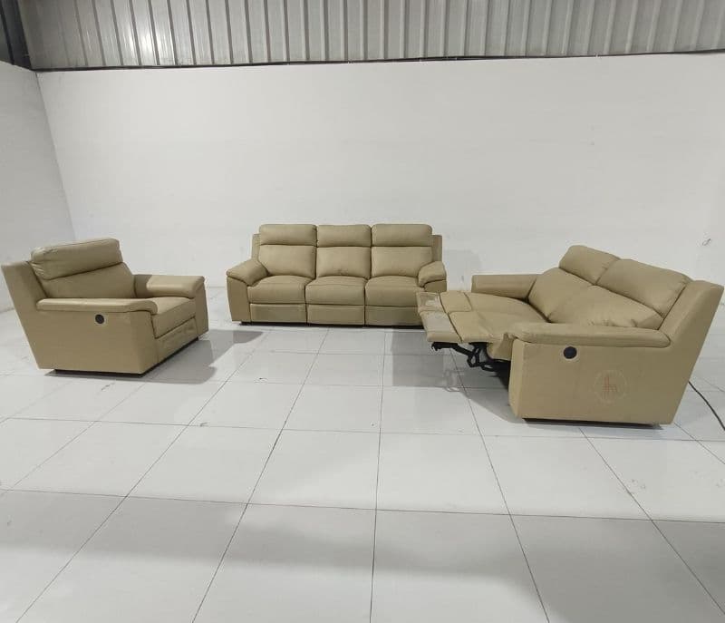 Image 2 for Stanley 3+2+1 Manual Recliner Pure Leather (WH OTD)