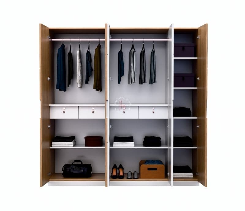 Image 4 for Lumina Engineered Wood Five Door Wardrobe