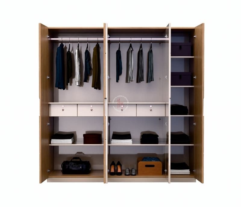 Image 3 for Lumina Engineered Wood Five Door Wardrobe