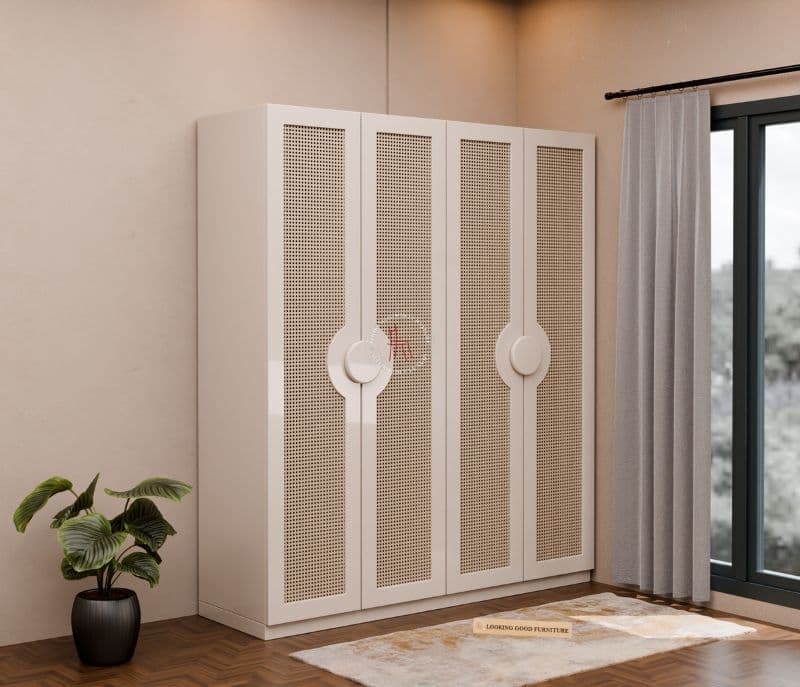 Image 1 for Zenith Engineered Wood Four Door Wardrobe