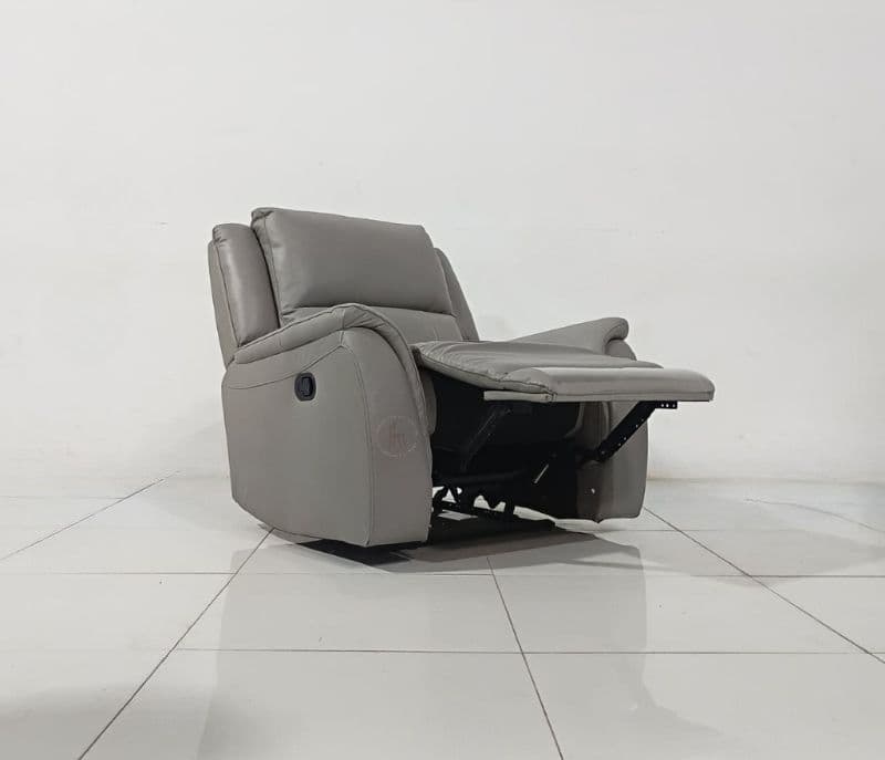 Image 4 for U70629M-1S#1034 Manual recliner chair pure leather (WH OTD)