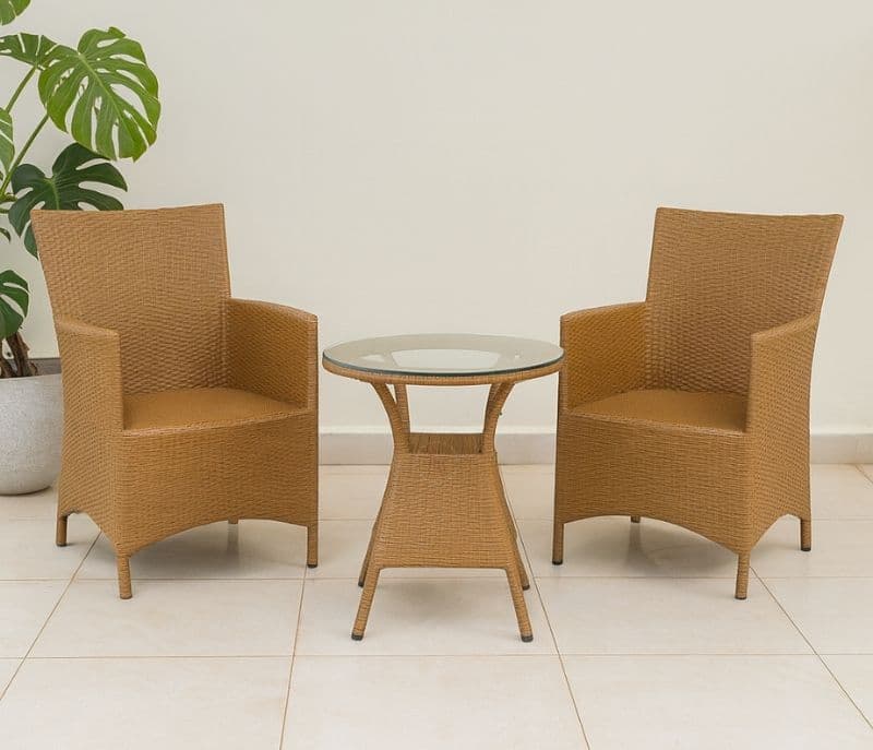 Violet Wicker Outdoor Set Large