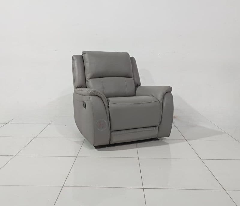 Image 2 for U70629M-1S#1034 Manual recliner chair pure leather (WH OTD)