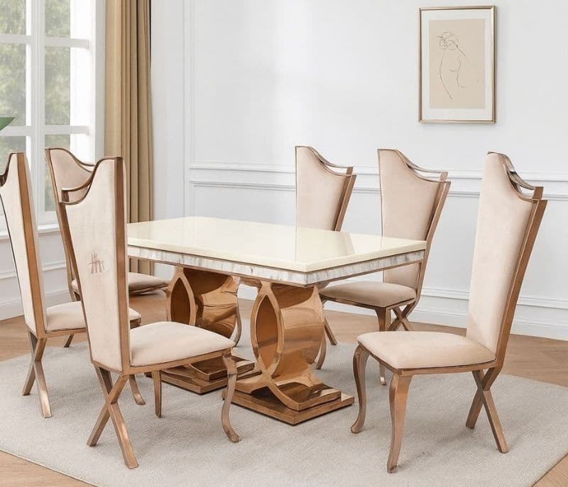Evelina 6 Seater Dining Table