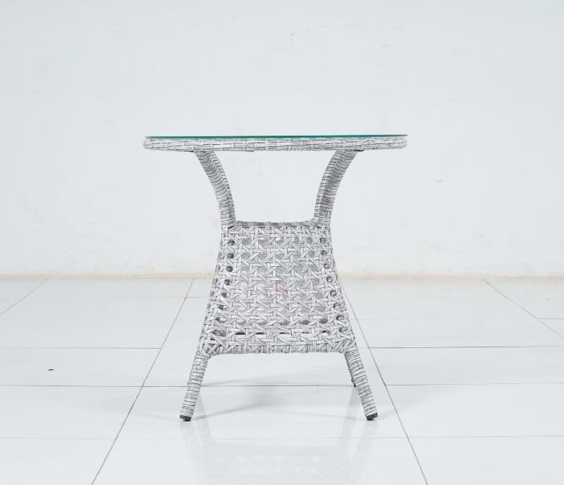 Image 11 for Eloise White And Wicker Outdoor Furniture Set With Table