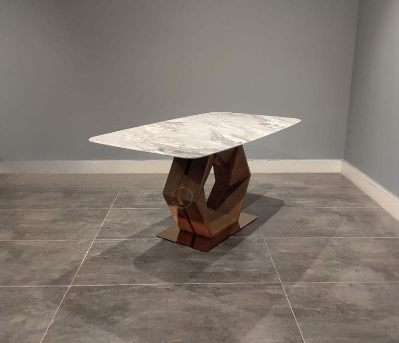 Image 8 for Dining table H-15+ 6 dining chair with marble top ZL002 (HYD OTD)