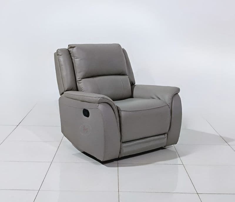 Image 3 for U70629M-1S#1034 manual recliner chair pure leather (WH OTD)