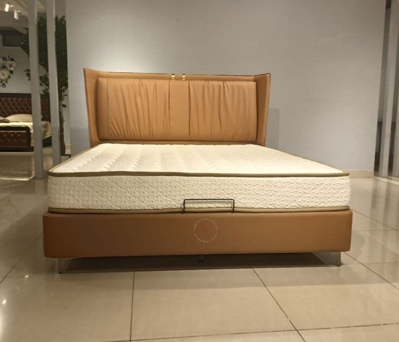 Image 3 for 1059 Half Leather Queen Size Cot (KORA)