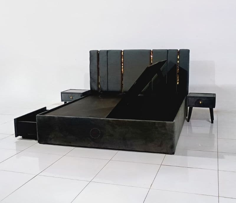 Image 5 for BED LUX 7872 2 DR STORAGE FULL UPHOLSTERY + 2 BST (HYD OTD)