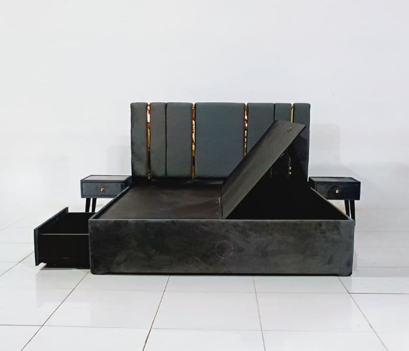 Image 6 for BED LUX 7872 2 DR STORAGE FULL UPHOLSTERY + 2 BST (HYD OTD)