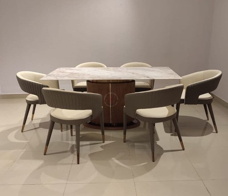 Image 2 for M19+3110/CL1332 DC Marble top table with 6 chairs (HYD OTD)