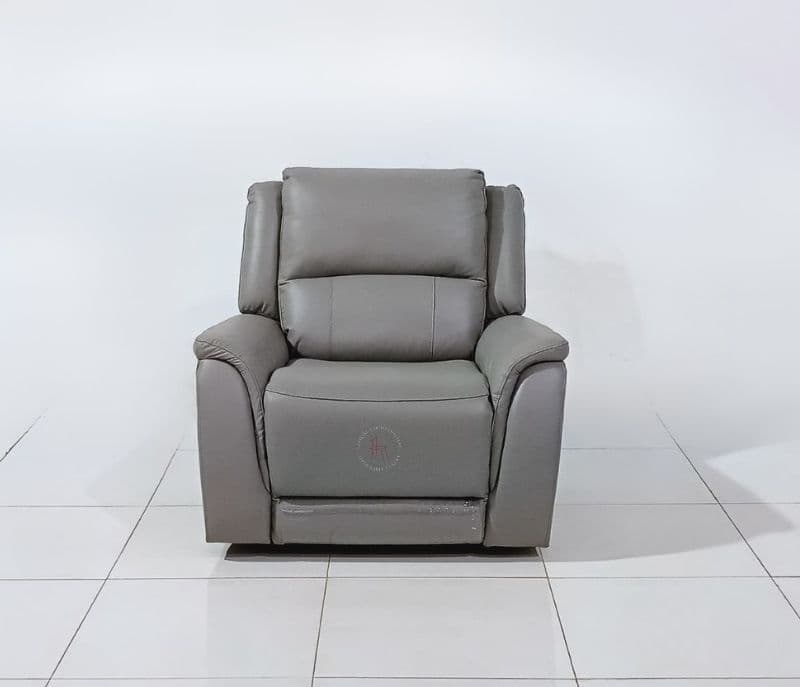 Image 2 for U70629M-1S#1034 manual recliner chair pure leather (WH OTD)