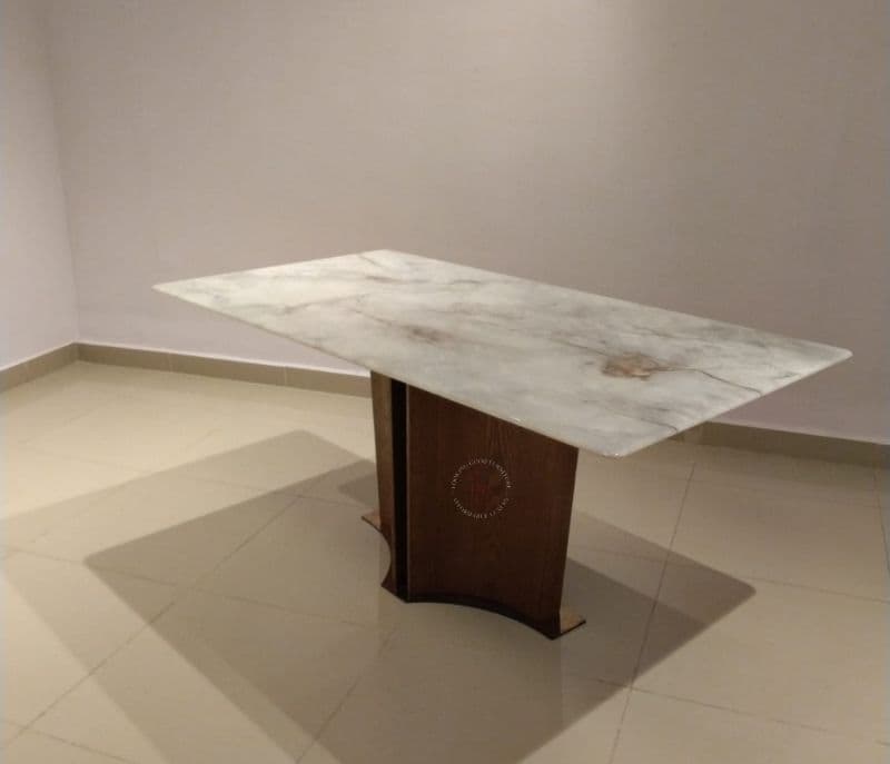 Image 6 for Dining table 159+6623+ DC 2127 6 chairs with marble top table (HYD OTD)